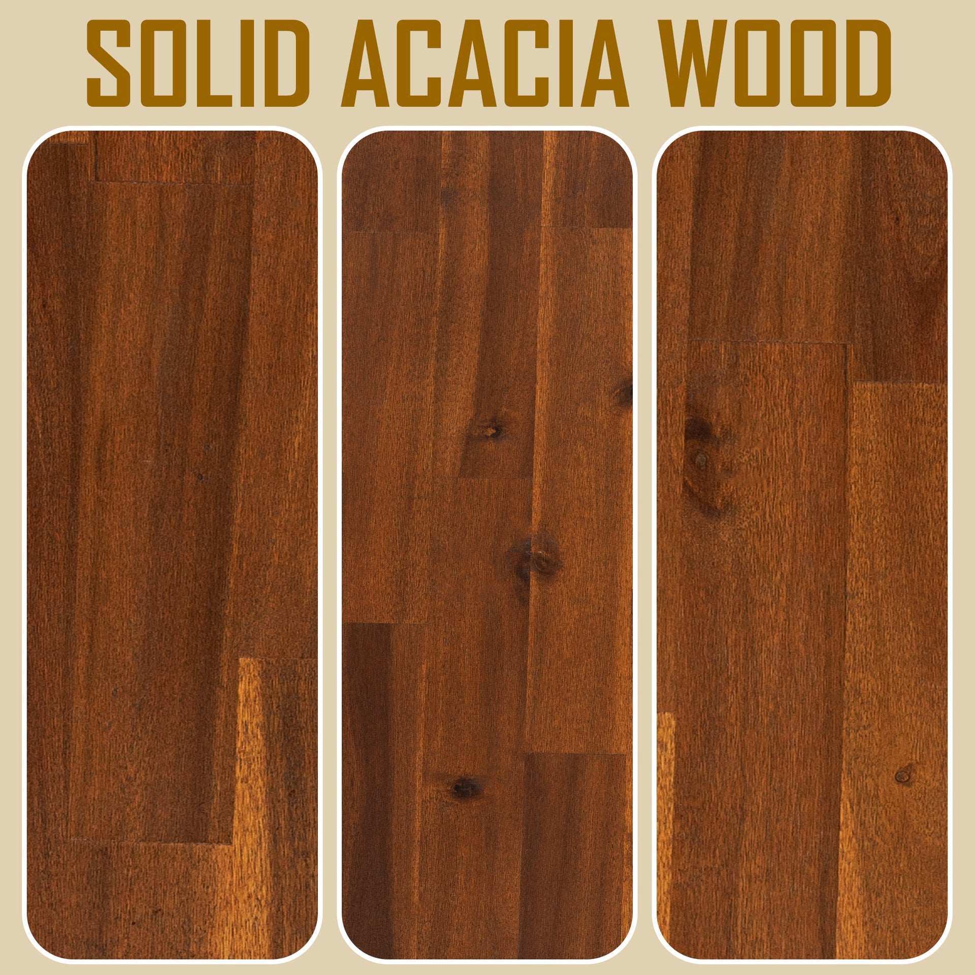 Acacia Aurora Deluxe Wood Platform Bed Frame