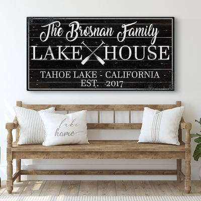 Family Lake House Paddle Sign II