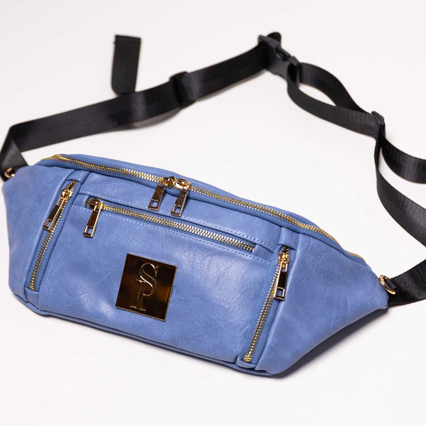 Baby Blue Leather Sling Bag Sole Premise