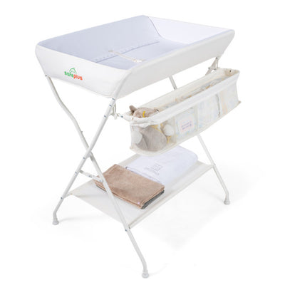 Baby Storage Foldable Diaper Changing Table-Beige