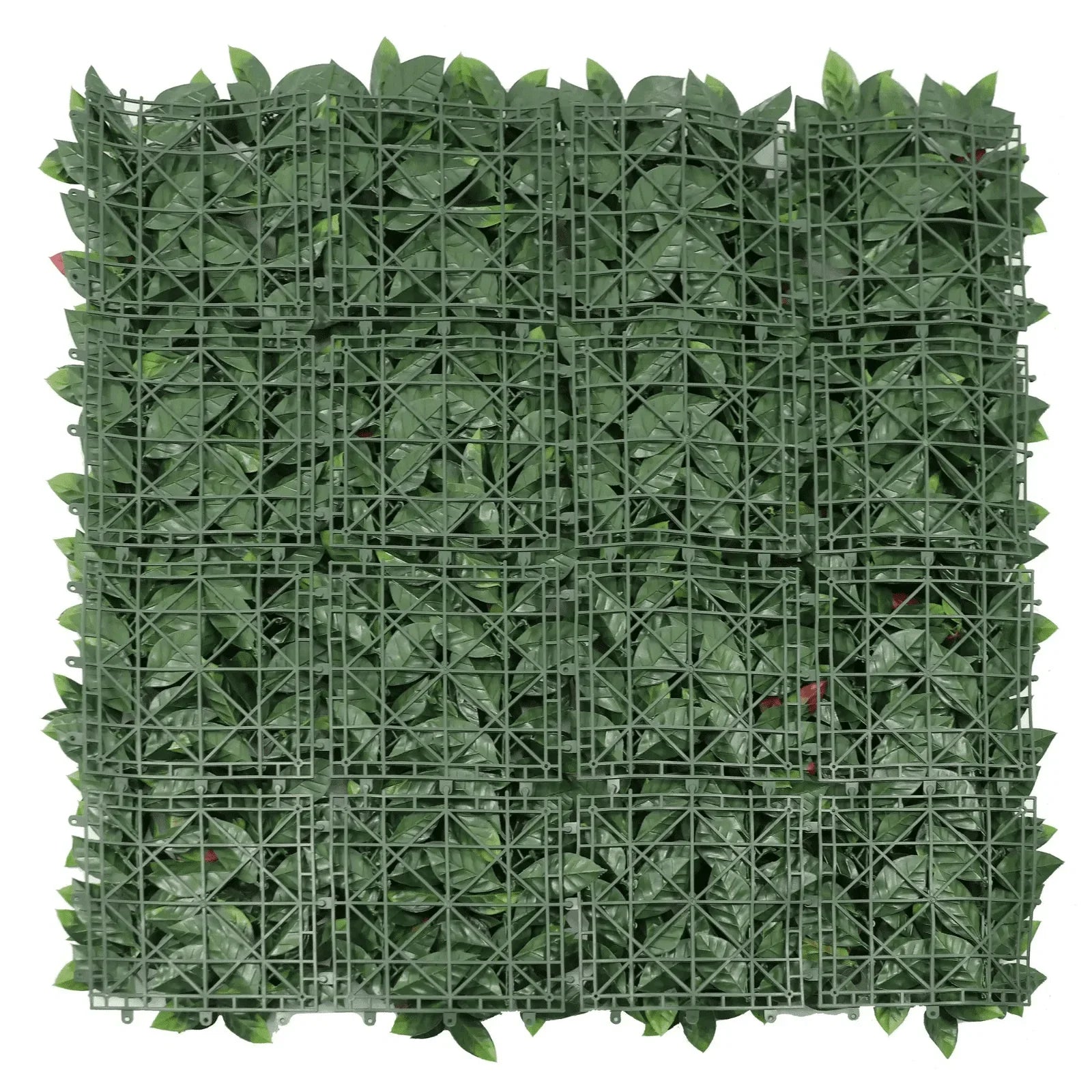 Photinia Artificial Vertical Garden Green Wall Panel 40×40in 11 SQ FT – UV Resistant – Commercial Grade