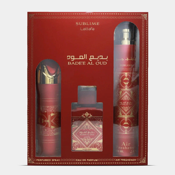 Bade'e Al Oud By Lattafa For Men 3Pcs Set EDP Spray