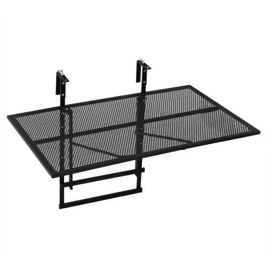 31.5 Inch Large Metal Folding Bar Table with 5-Position Adjustable Height