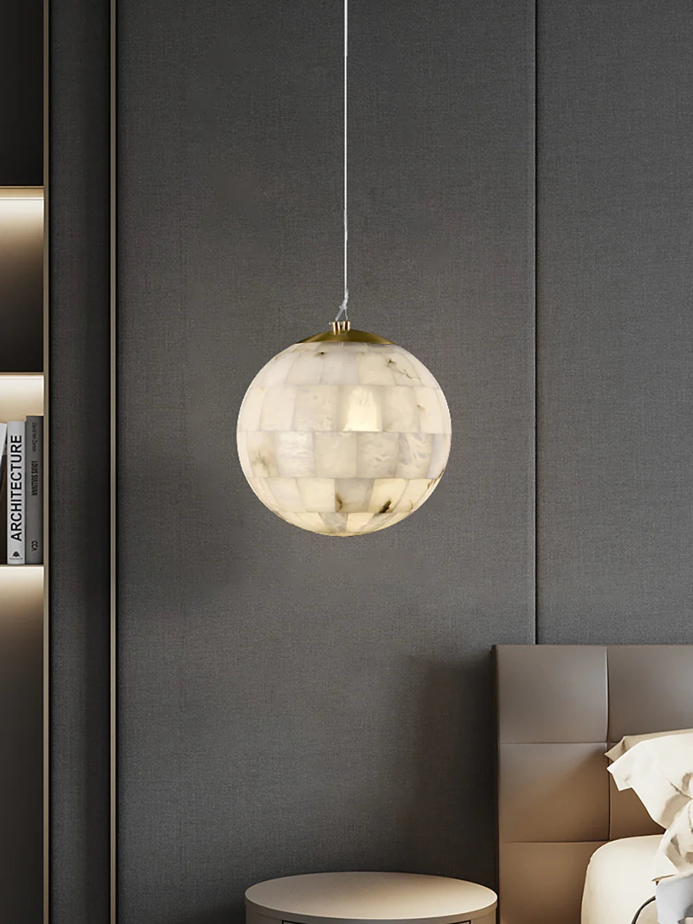 Ball Modern Alabaster Pendant Light