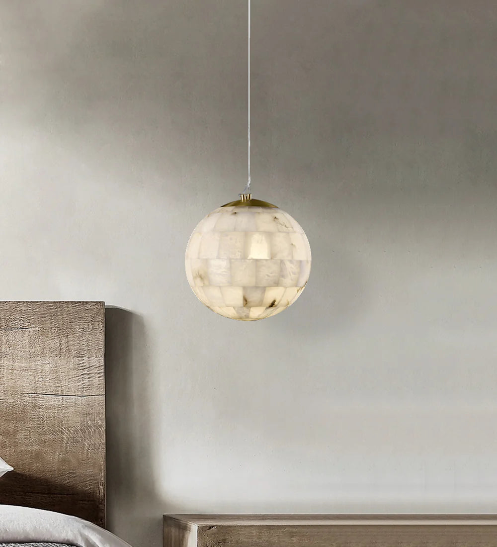Ball Modern Alabaster Pendant Light