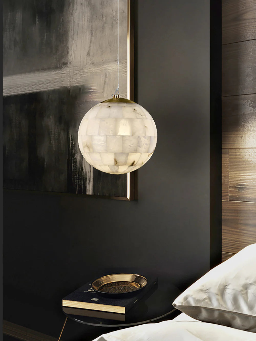Ball Modern Alabaster Pendant Light