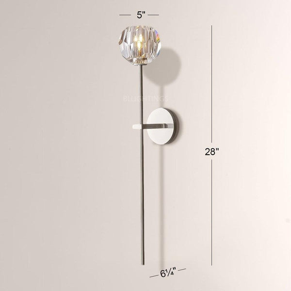 Luxury Crystal Wall Sconce Brass Bedroom Vanity Light