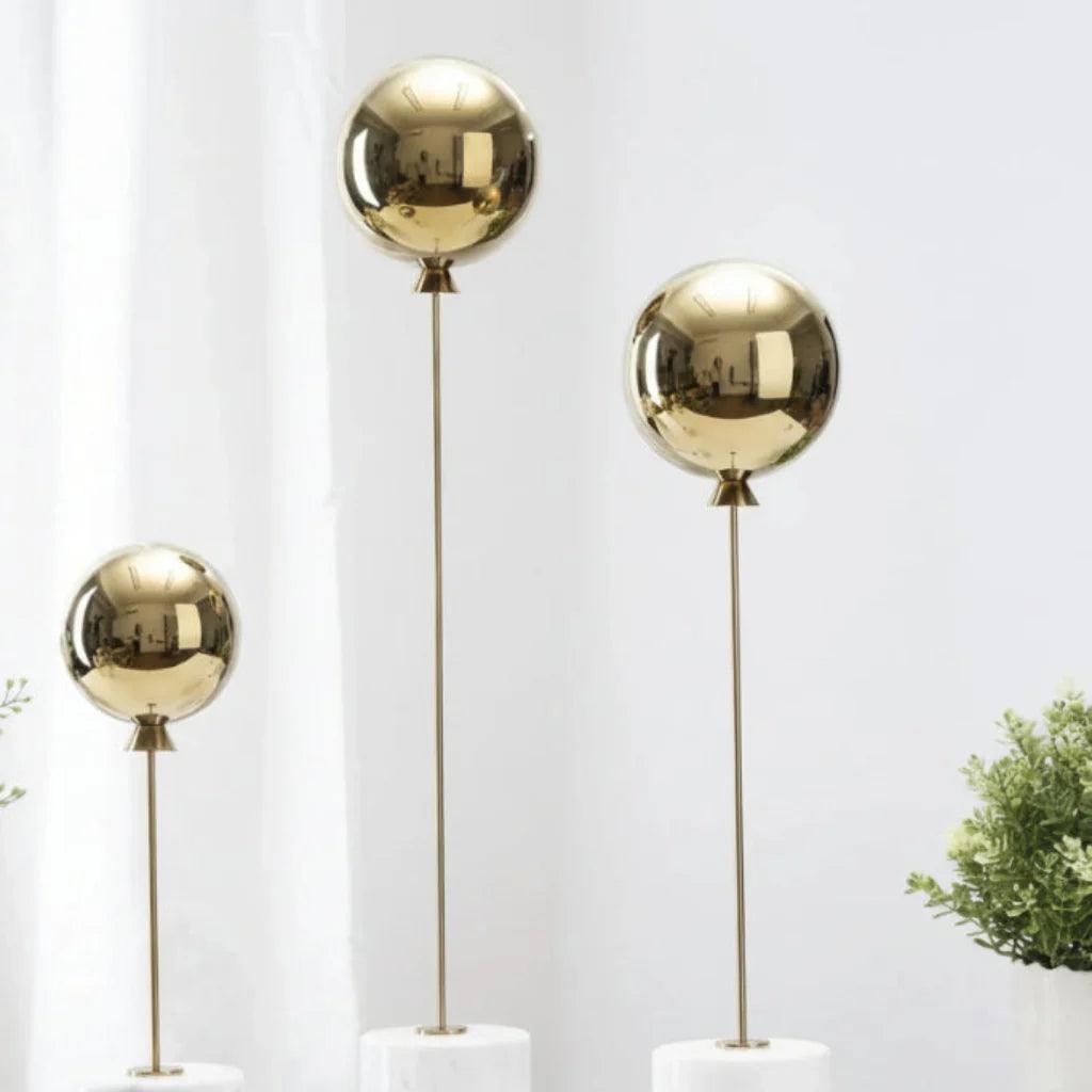 Balloon Sculpture Statue with Marble Base for Modern Home Decor