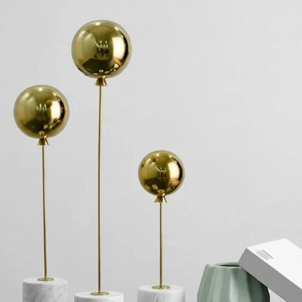 Balloon Sculpture Statue with Marble Base for Modern Home Decor