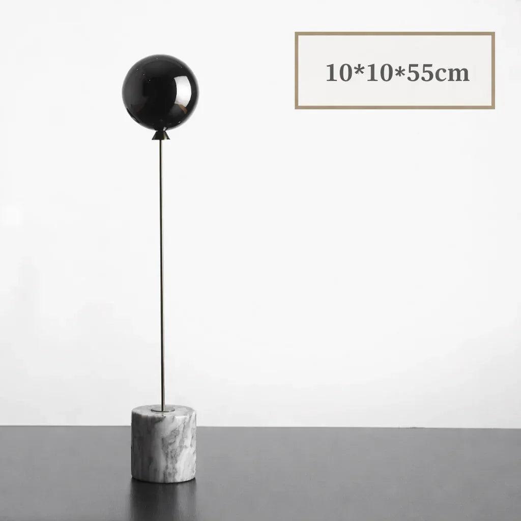 Balloon Sculpture Statue with Marble Base for Modern Home Decor