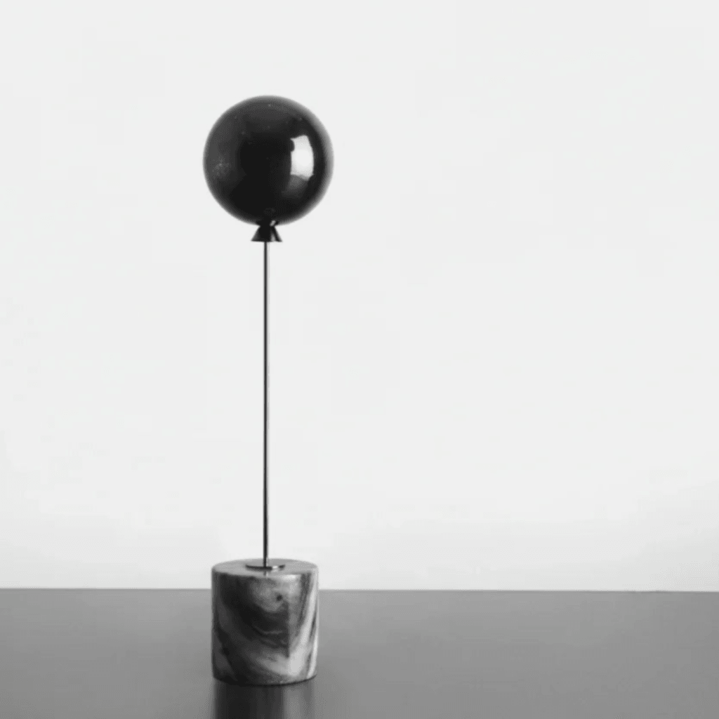 Balloon Sculpture Statue with Marble Base for Modern Home Decor