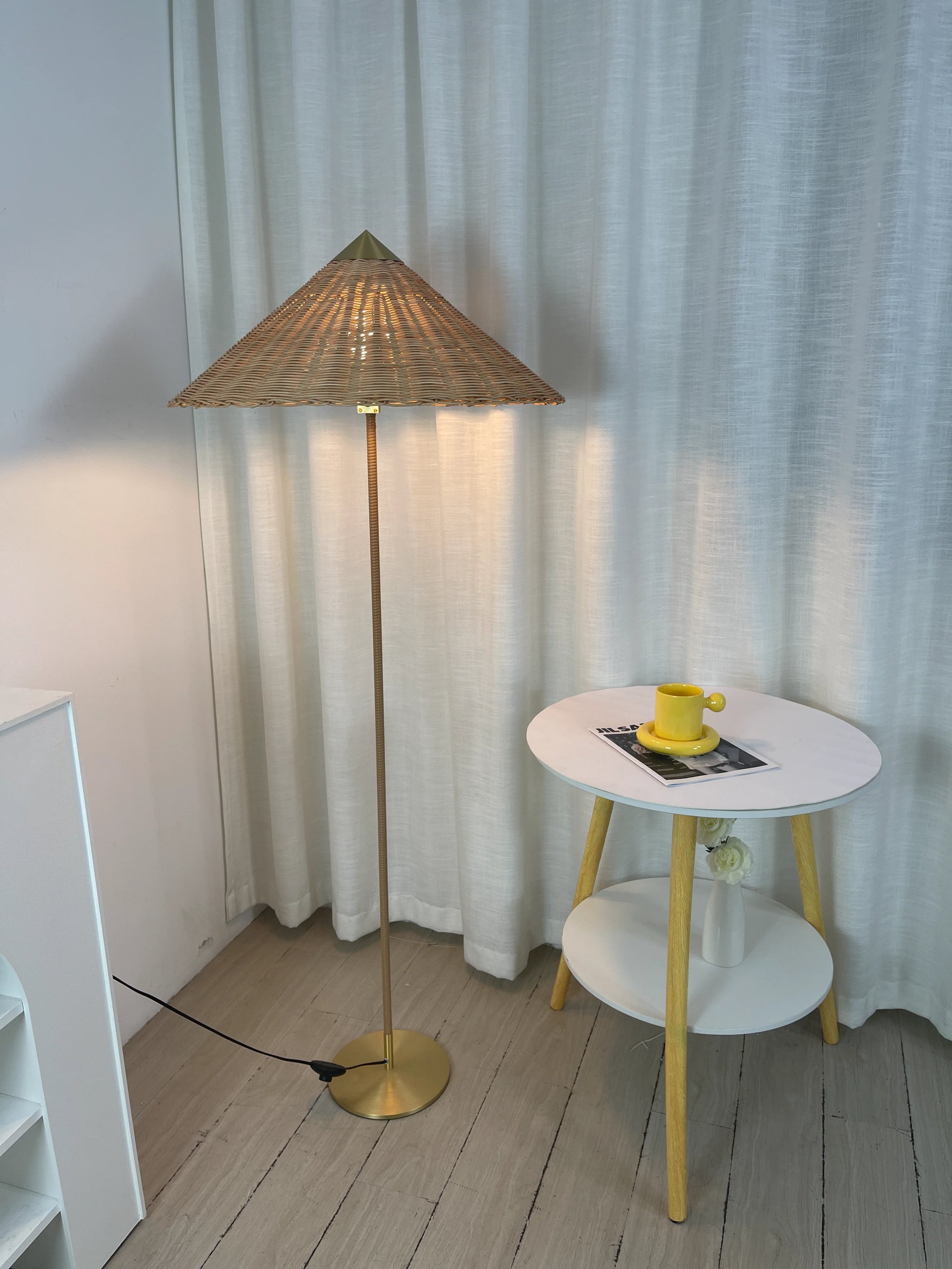 Bamboo Hat Floor Lamp
