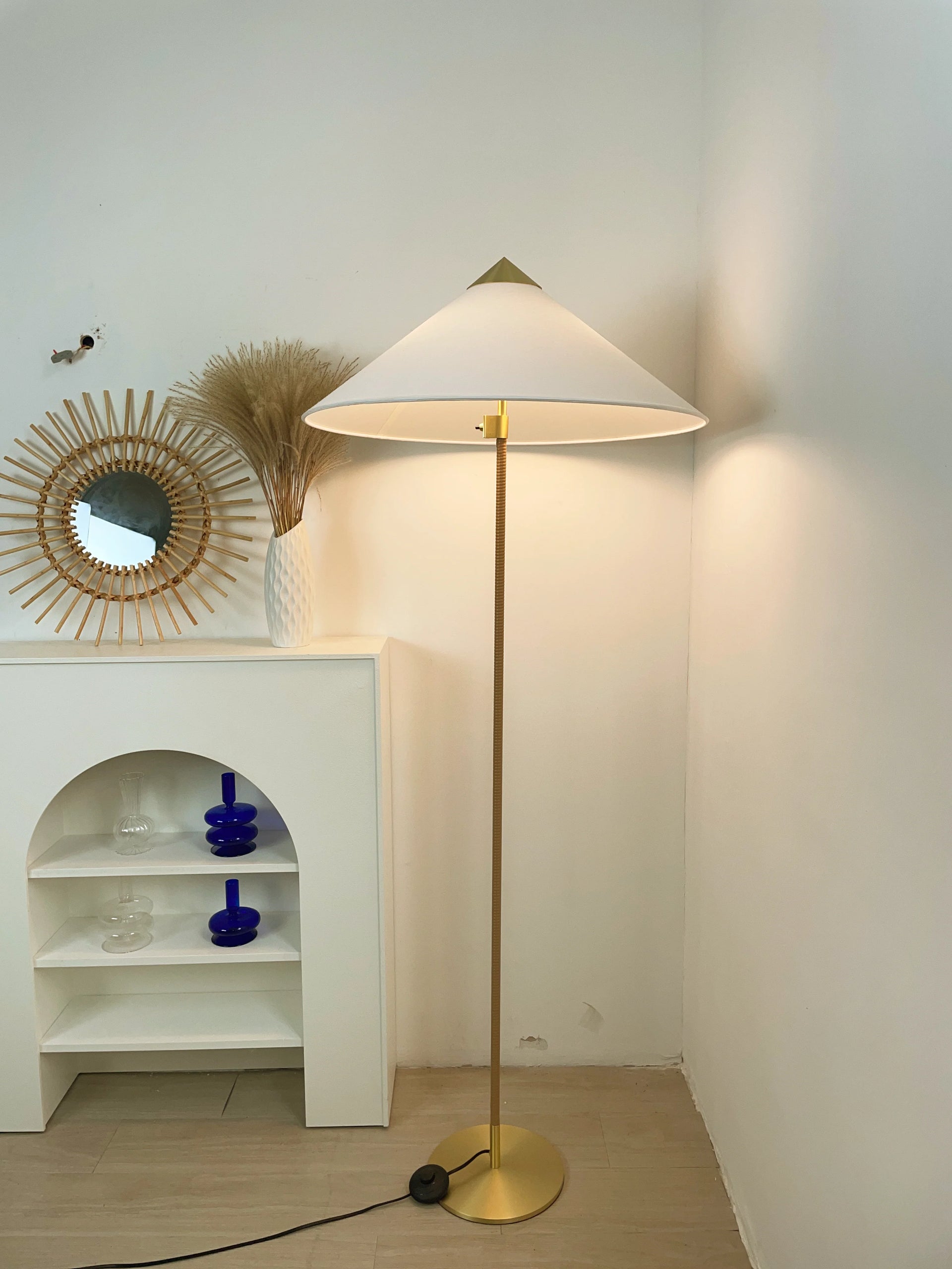 Bamboo Hat Floor Lamp