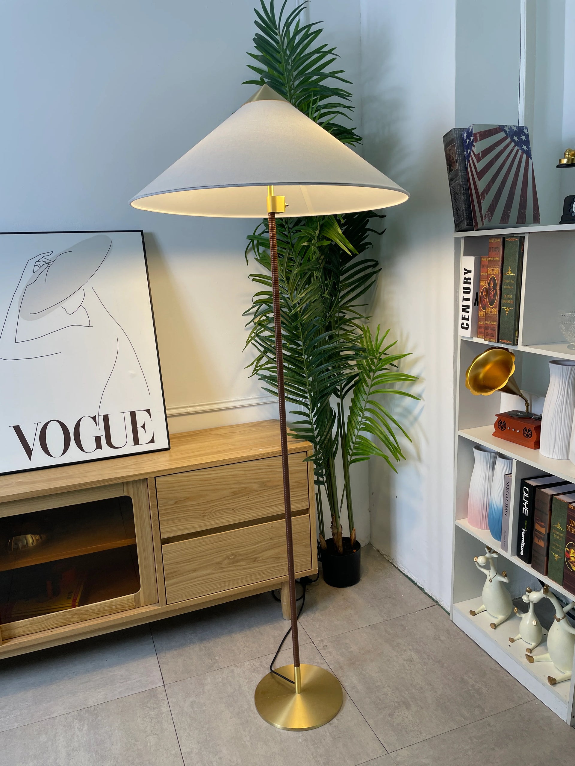 Bamboo Hat Floor Lamp