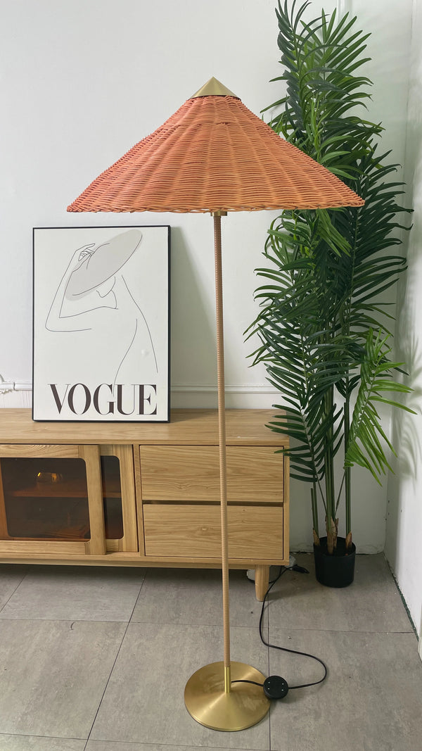 Bamboo Hat Floor Lamp