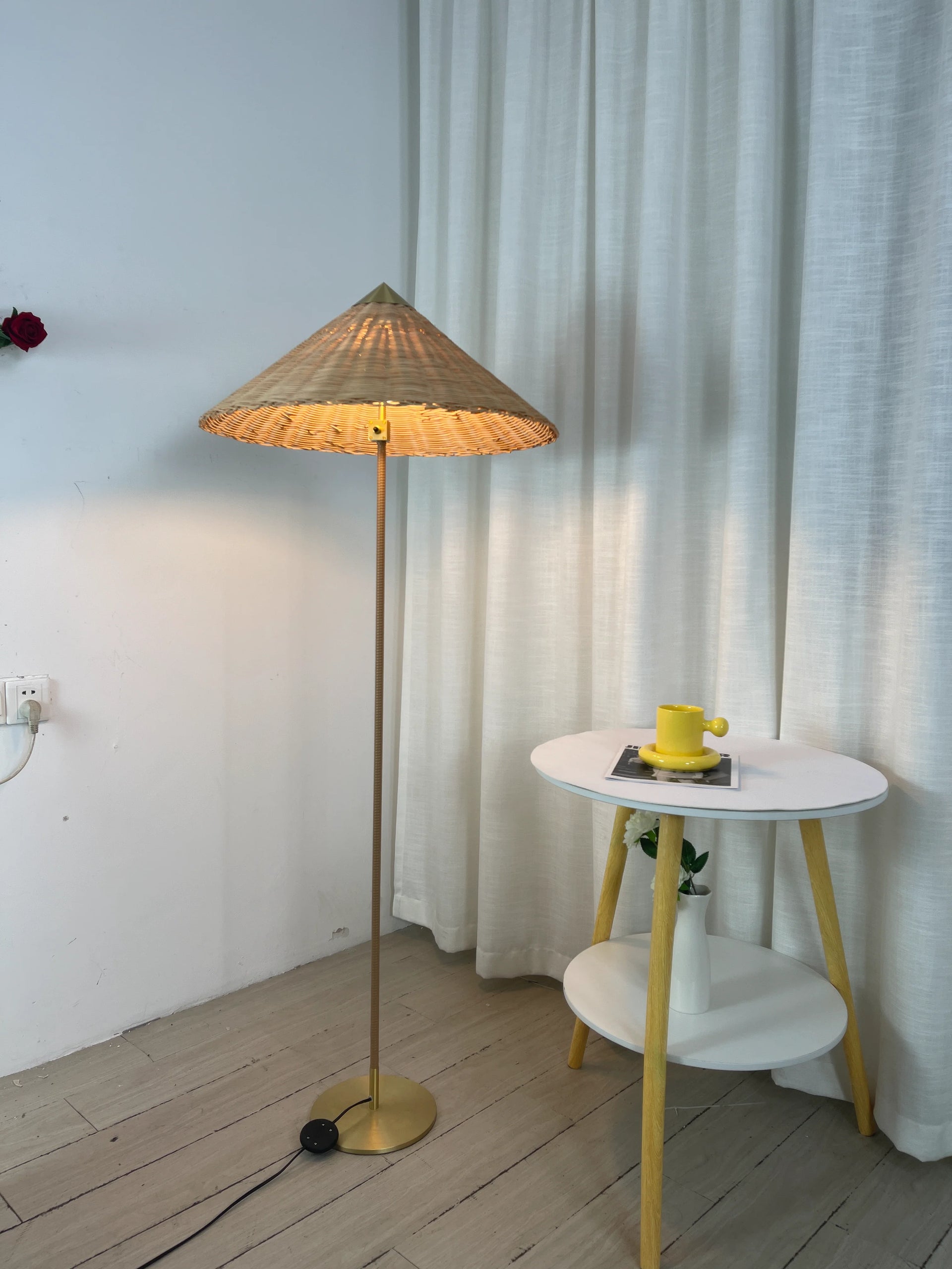 Bamboo Hat Floor Lamp