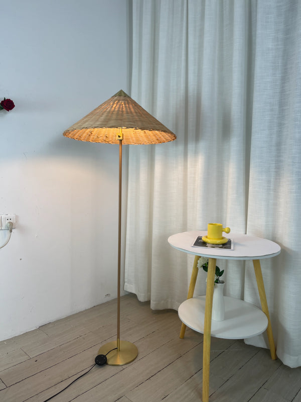 Bamboo Hat Floor Lamp