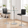 Bar Stools Set of 2 Adjustable Swivel Barstools with Back and Footrest-Black