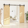 Barn Door Track Kit for Double Door (No Door) - 8 Feet