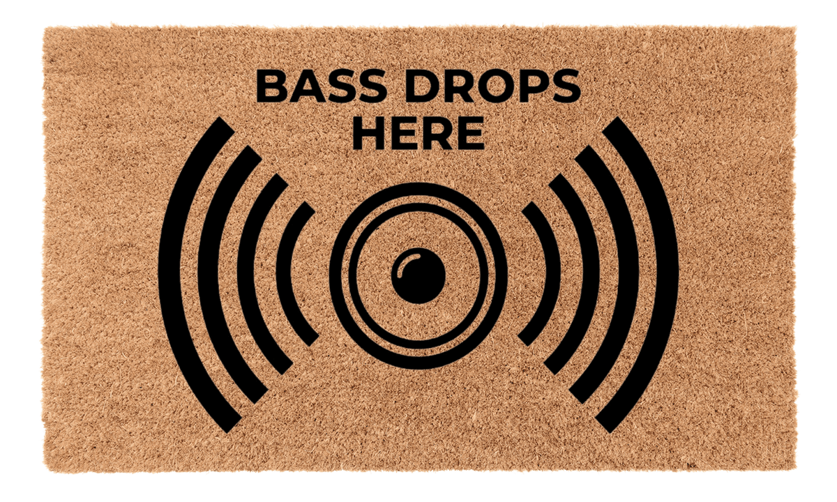 Bass Drops Here Coir Mat