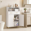 Bathroom Storage Cabinet Freestanding Floor Cabinet with 2 Drawers and 2 Doors-White