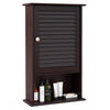 27.5 Inch H Wall Hanging Bathroom Storage Cabinet - Rustic Brown