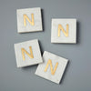 Verona Marble Monogram Coasters Set of 4 - Letter N
