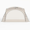 Beach Tent for 12-15 People Easy Setup Dome Canopy Tent with 4 Removable Zippered Sidewalls-Brown