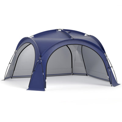 Beach Tent for 12-15 People Easy Setup Dome Canopy Tent with 4 Removable Zippered Sidewalls-Blue
