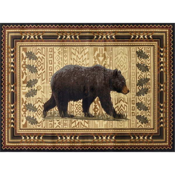 Bear Roam Brown Area Rug