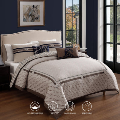 Bebejan Equestrian 5 Piece Reversible Comforter Set