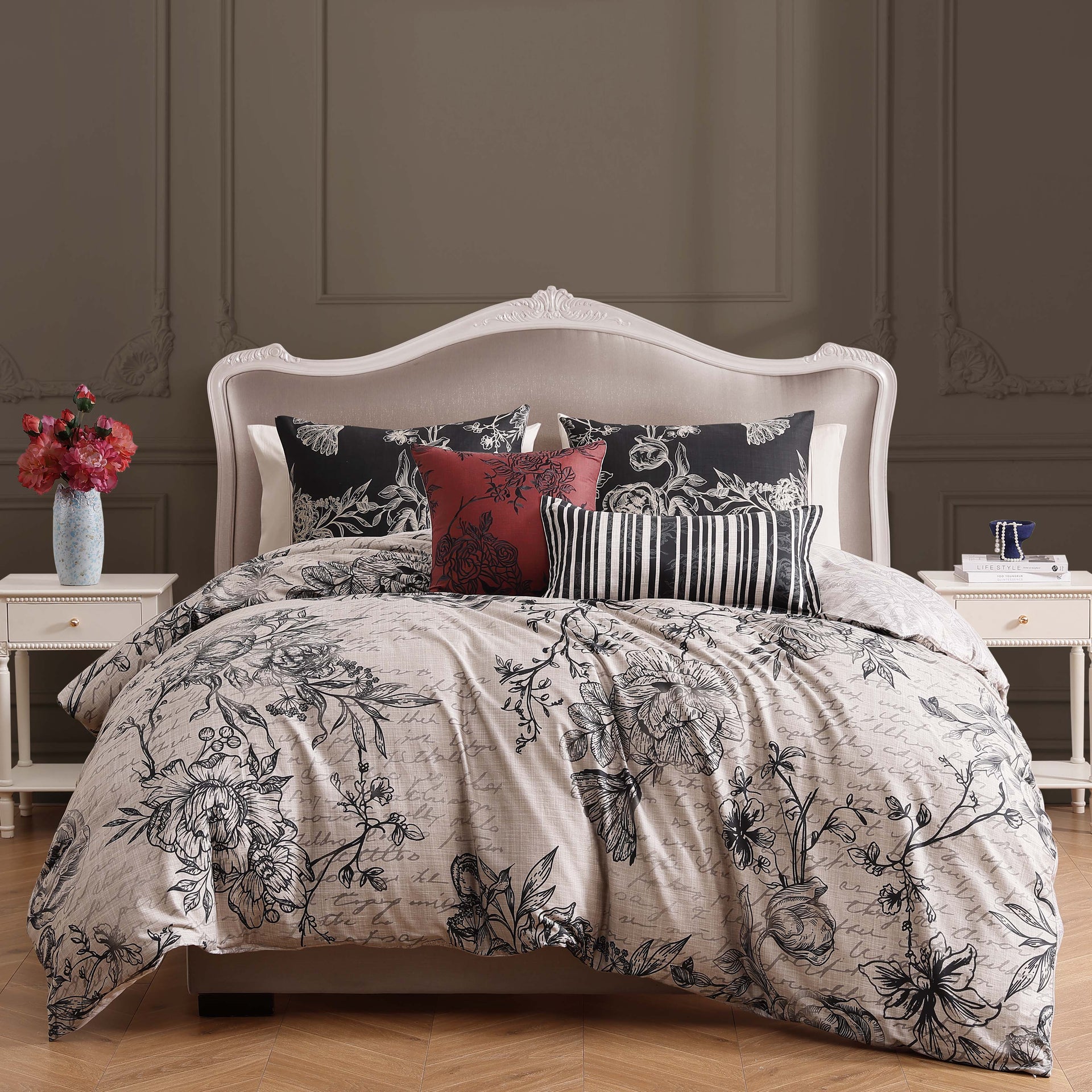 Bebejan French Linen 5 Piece Reversible Comforter Set