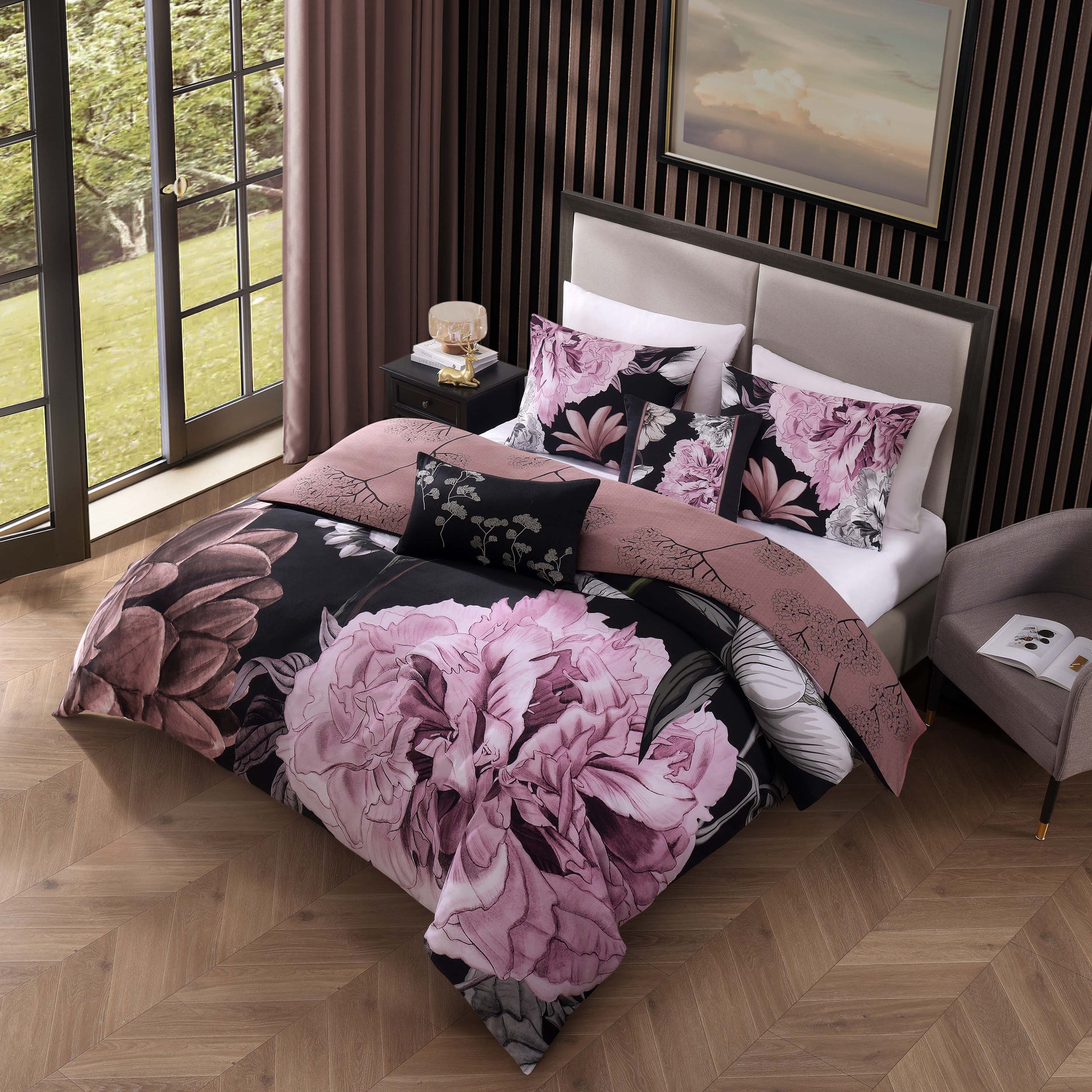 Bebejan Midnight Meadow 5 Piece Reversible Comforter Set