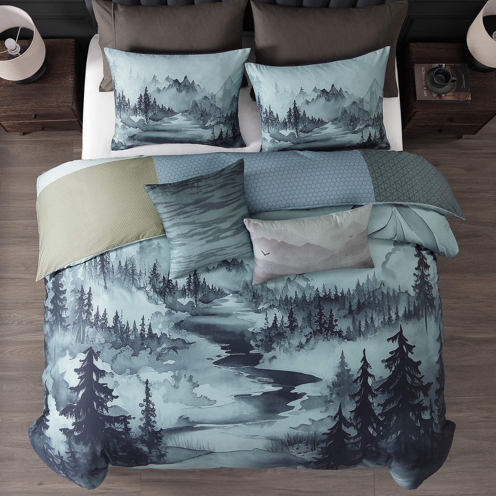 Bebejan Nature Blues 5 Piece Reversible Comforter Set