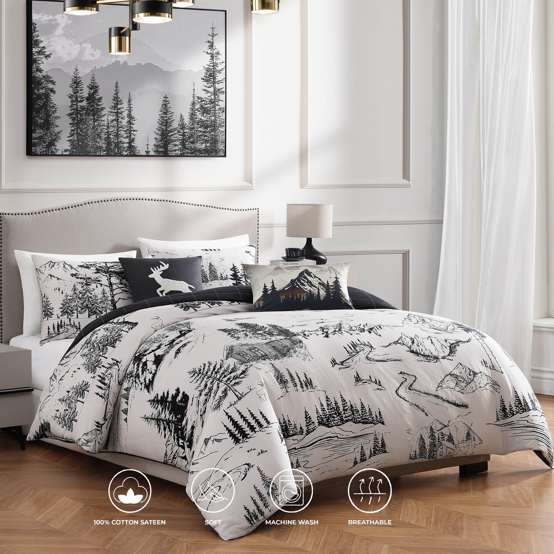 Bebejan Rocky Mountains 5 Piece Reversible Comforter Set