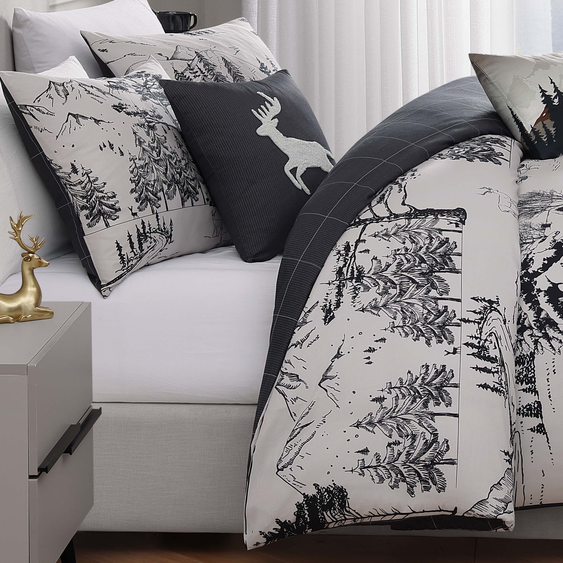Bebejan Rocky Mountains 5 Piece Reversible Comforter Set