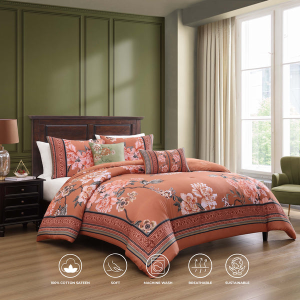 Bebejan Rossana 5 Piece Reversible Comforter Set