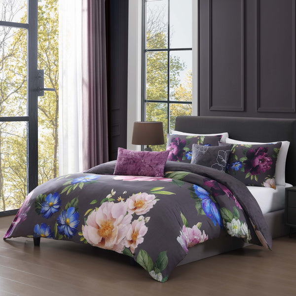Bebejan Elegant Blossoms 5 Piece Reversible Comforter Set