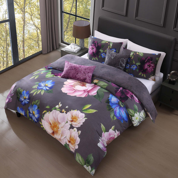 Bebejan Elegant Blossoms 5 Piece Reversible Comforter Set