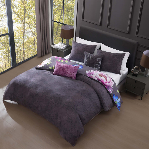 Bebejan Elegant Blossoms 5 Piece Reversible Comforter Set