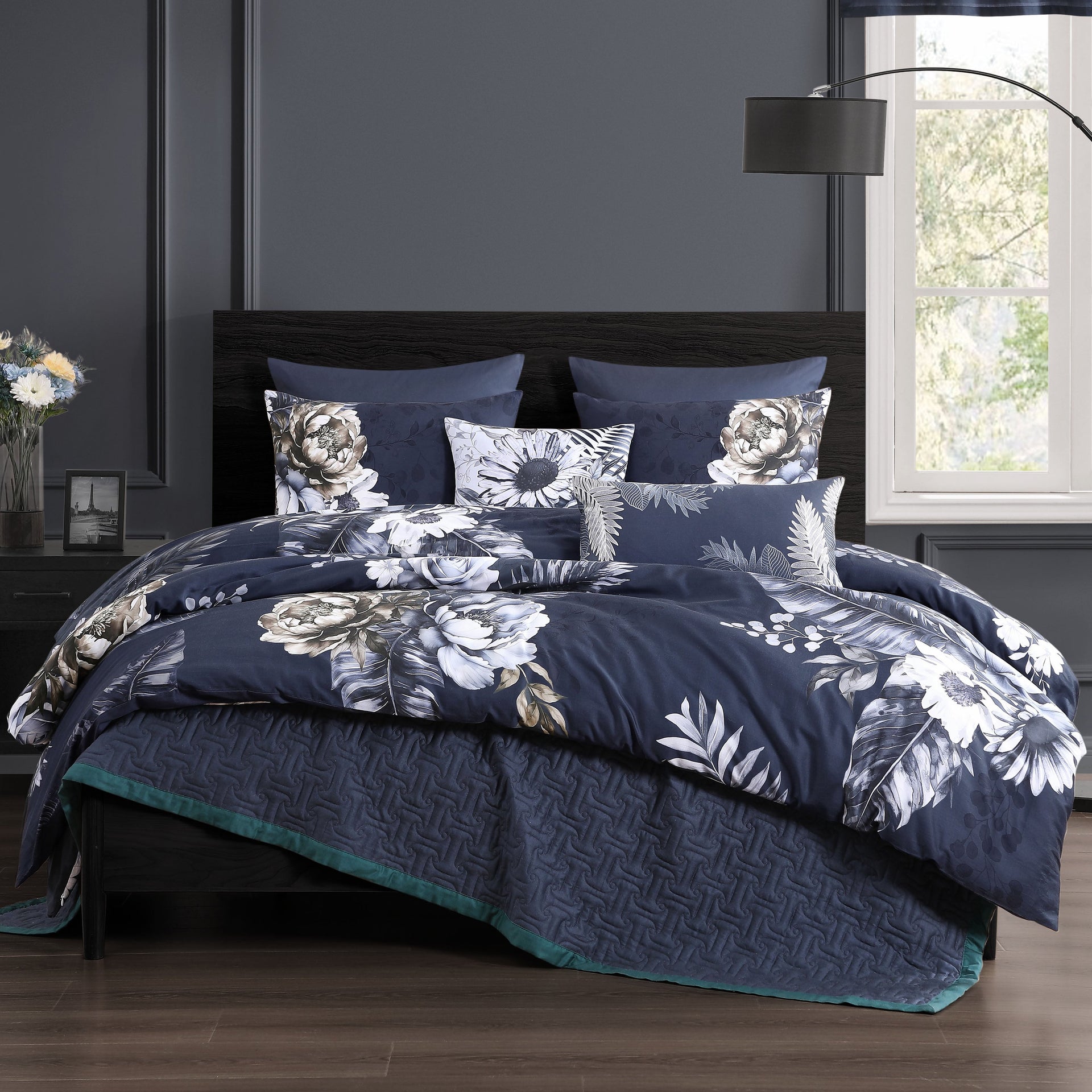 Bebejan Forget Me Not 5 Piece Reversible Comforter Set