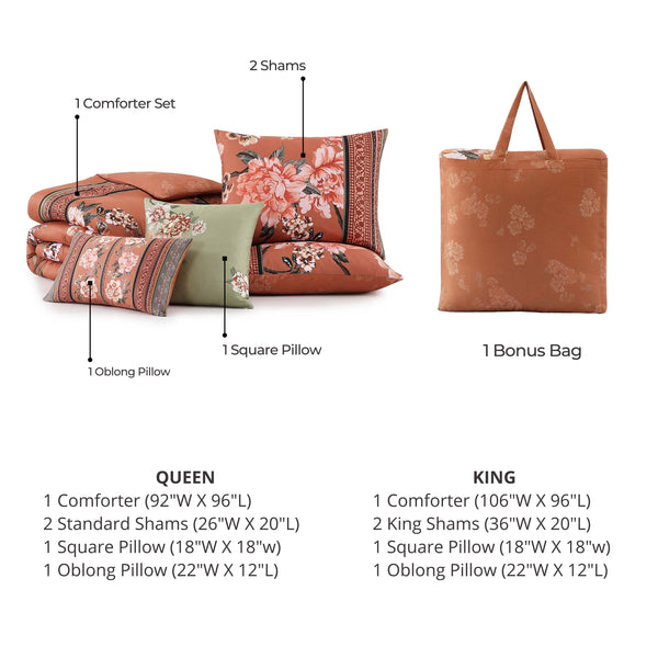 Bebejan Rossana 5 Piece Reversible Comforter Set