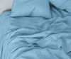Sky Blue Linen Bed Sheet Set