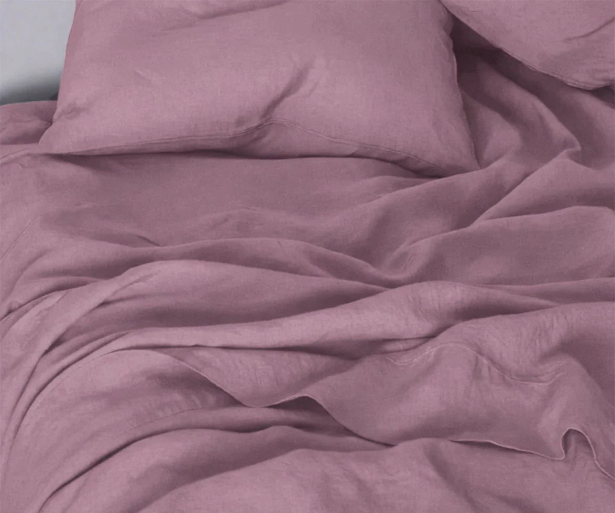 Linen Sheet Set - Dusty Mauve