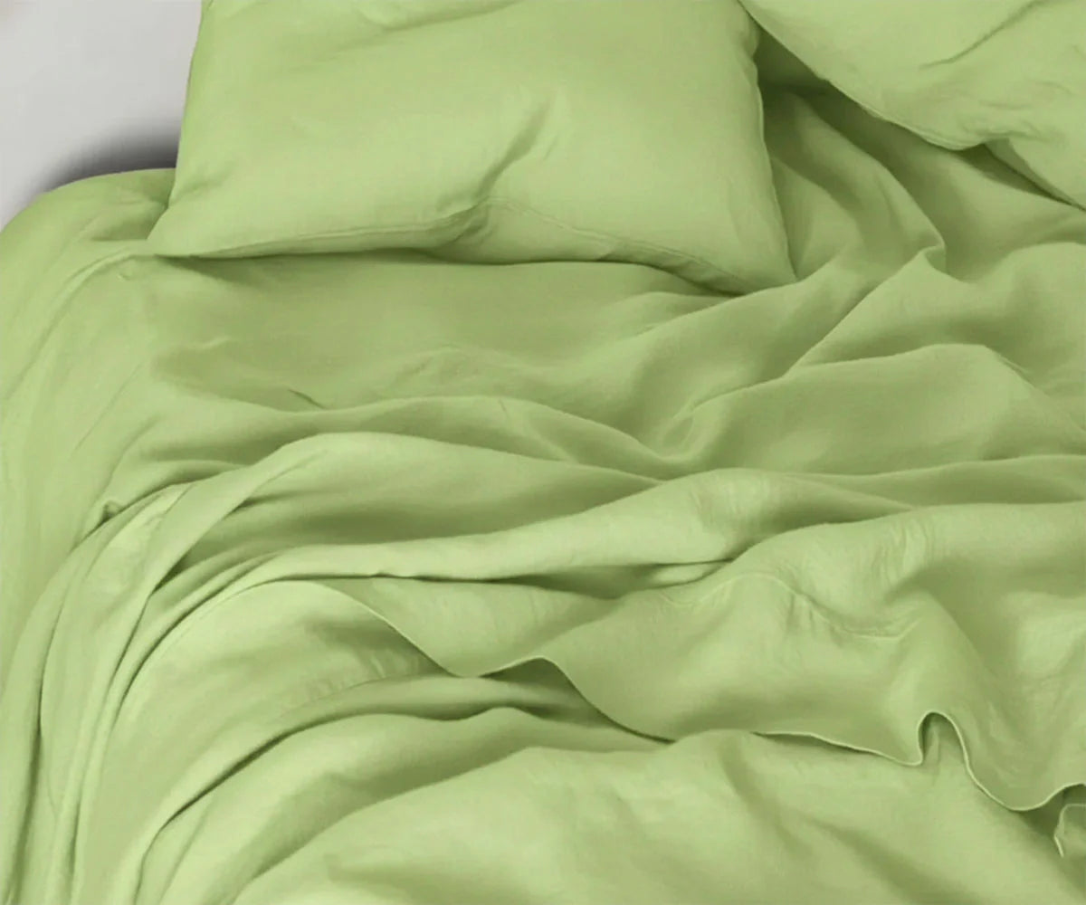Sage Green 100% Linen Deep Pocket Sheet Set