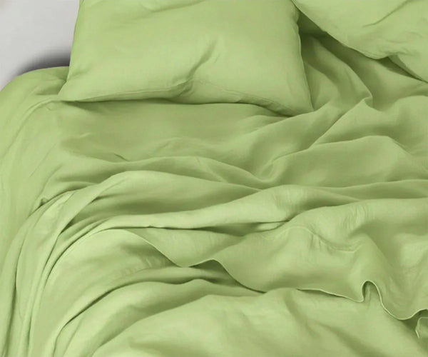 Sage Green 100% Linen Deep Pocket Sheet Set