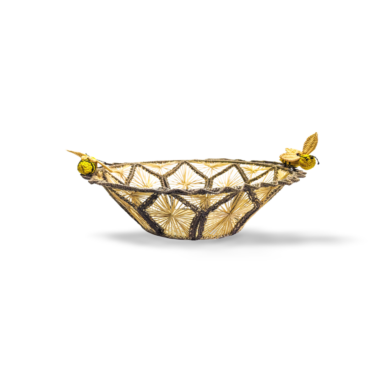 Busy Bees Handwoven Iraca Basket