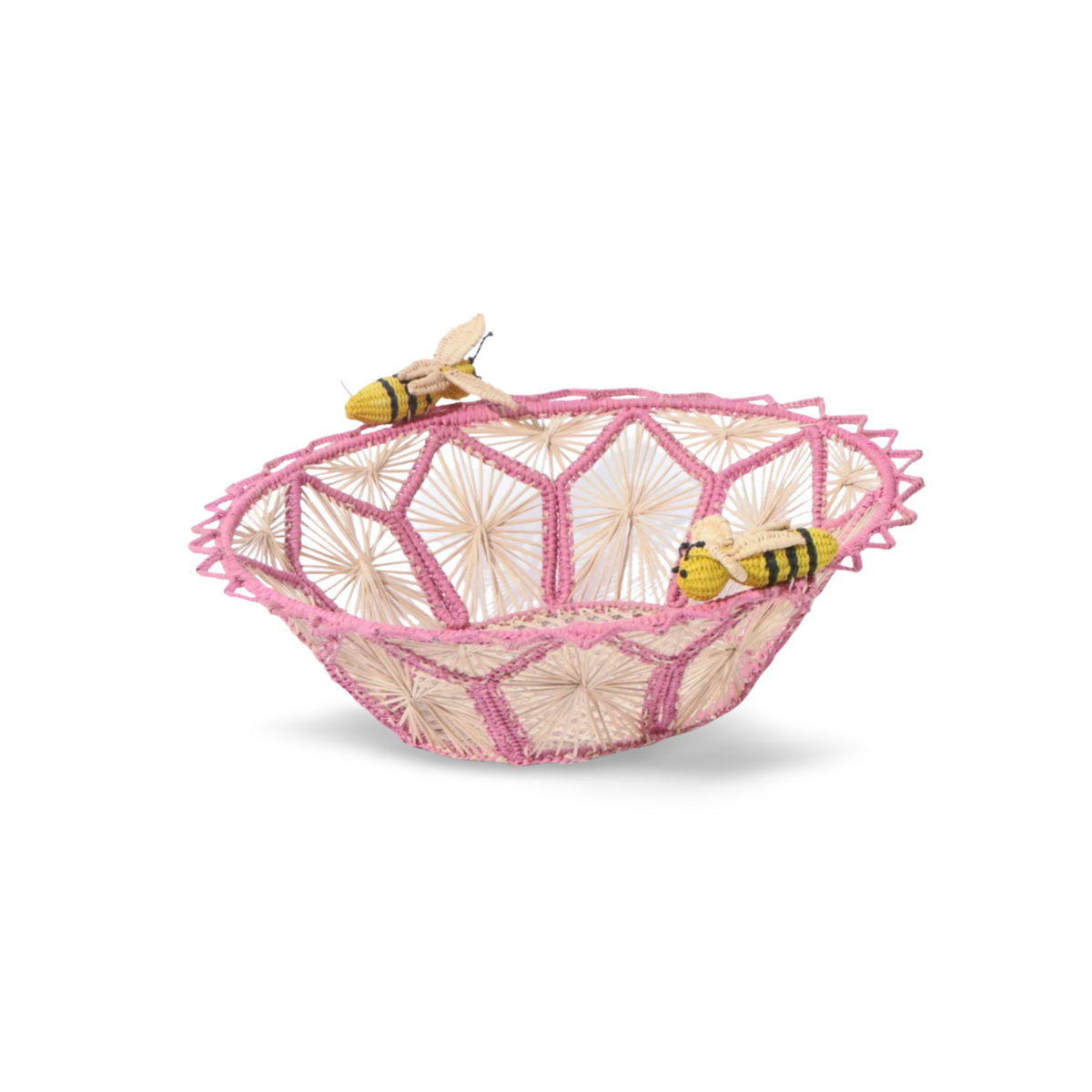 Busy Bees Handwoven Iraca Basket