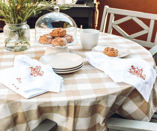 Round Tablecloth - Buffalo Plaid Table cloths