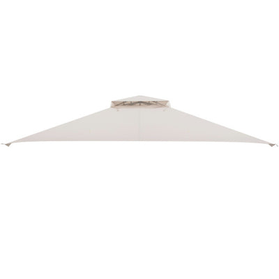 10 x 12 Feet Gazebo Replacement Top with Air Vent and Drainage Holes-Beige